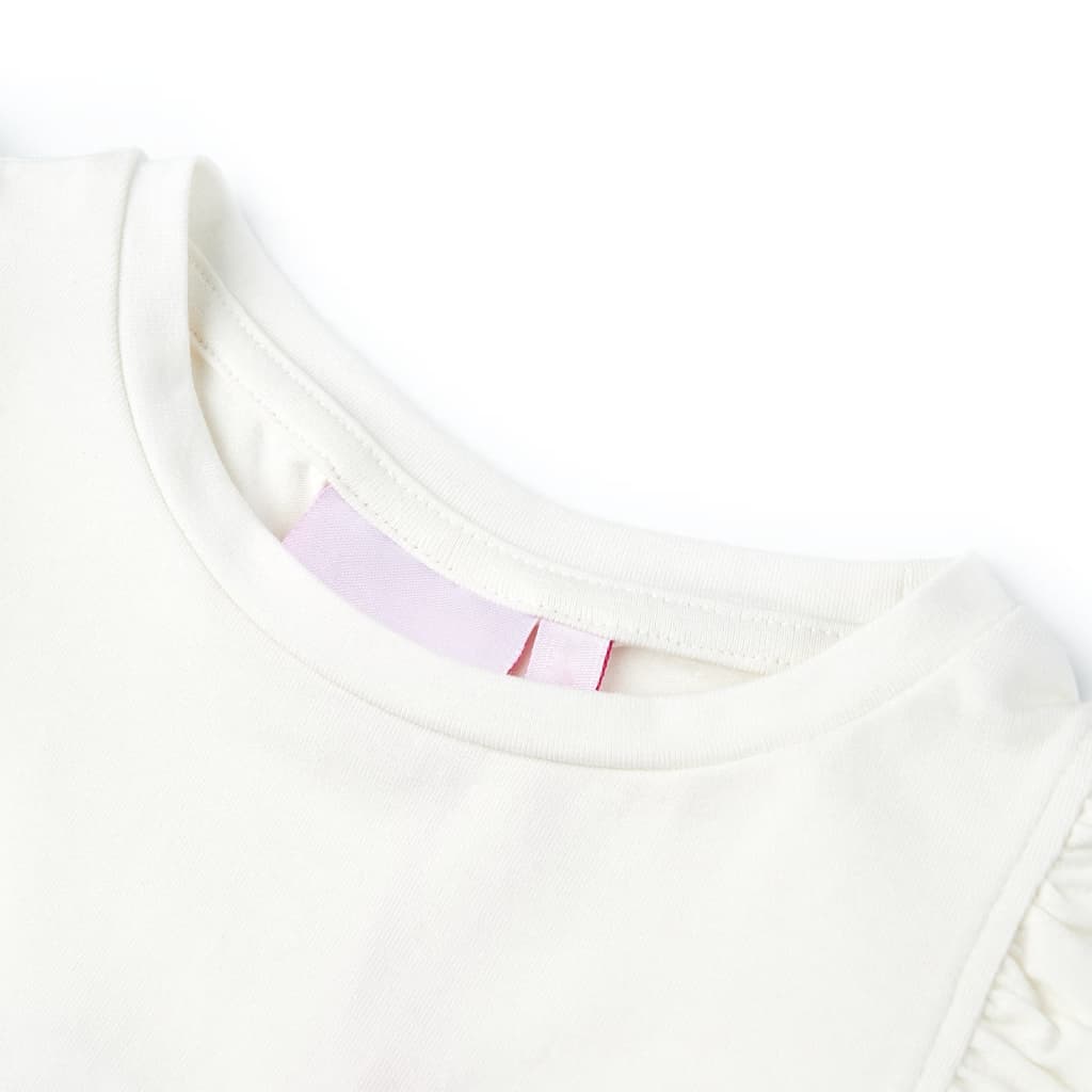 vidaXL T-shirt för barn ecru 116