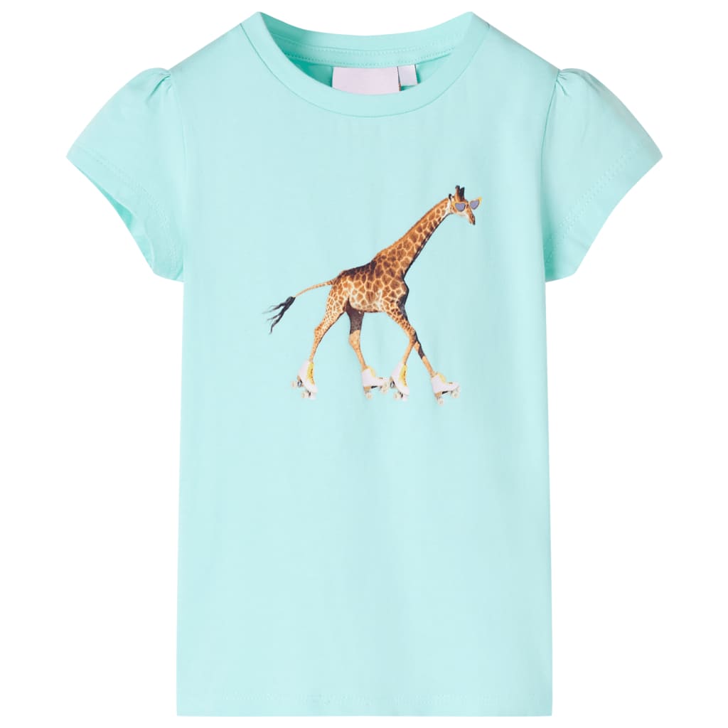 vidaXL Kids'T-shirt Light Aqua 140 Aquamarine 116