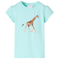 vidaXL Kids'T-shirt Light Aqua 140 Aquamarine 116