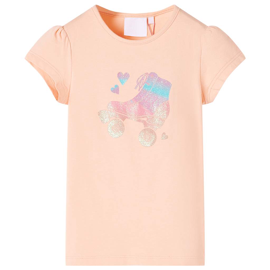 vidaXL T-shirt för barn ljus orange 104