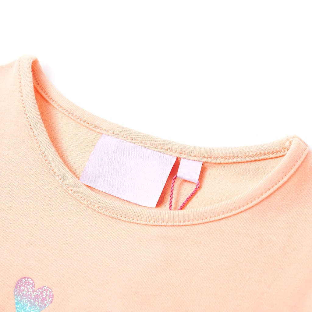 vidaXL T-shirt för barn ljus orange 104