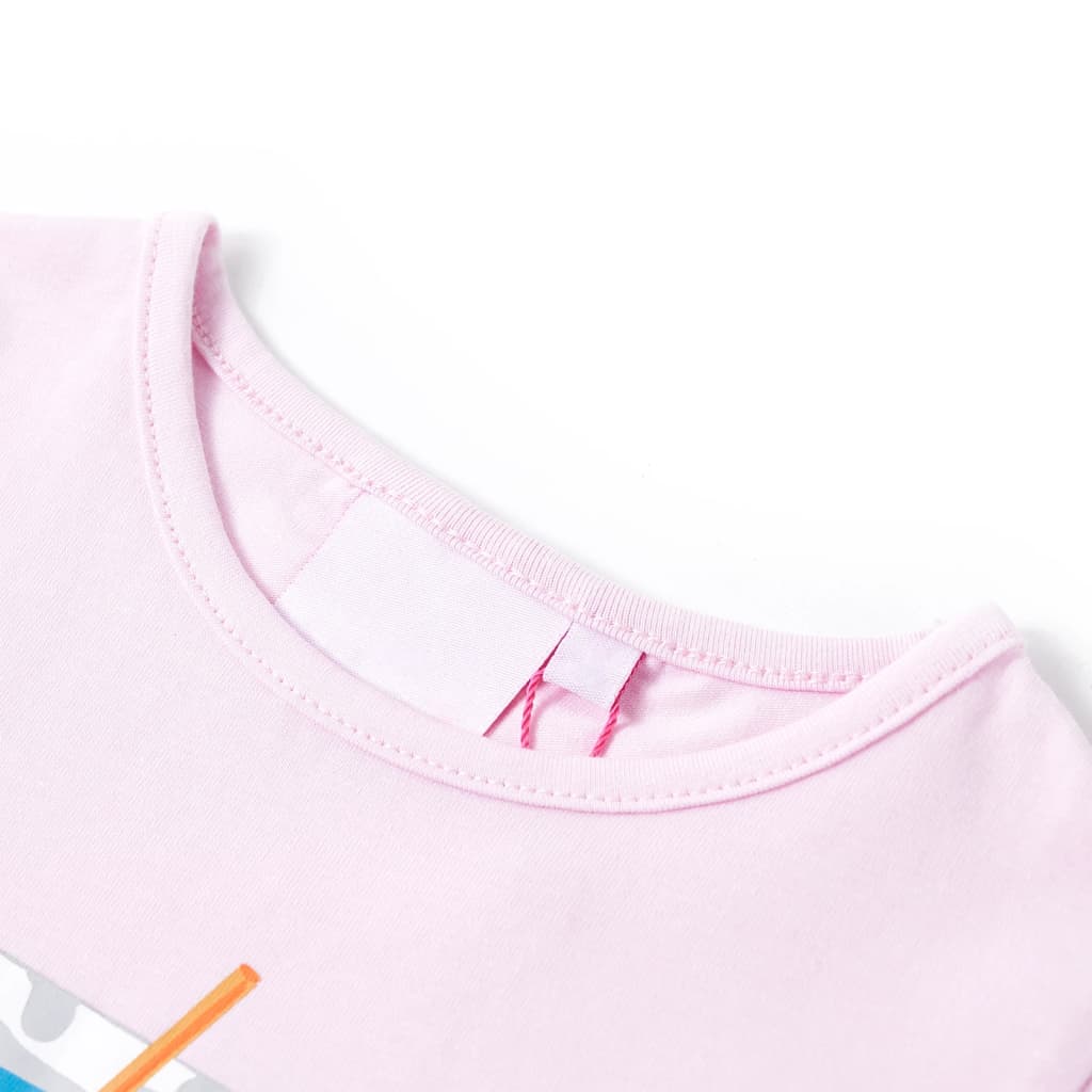 vidaXL T-shirt för barn mild rosa 116