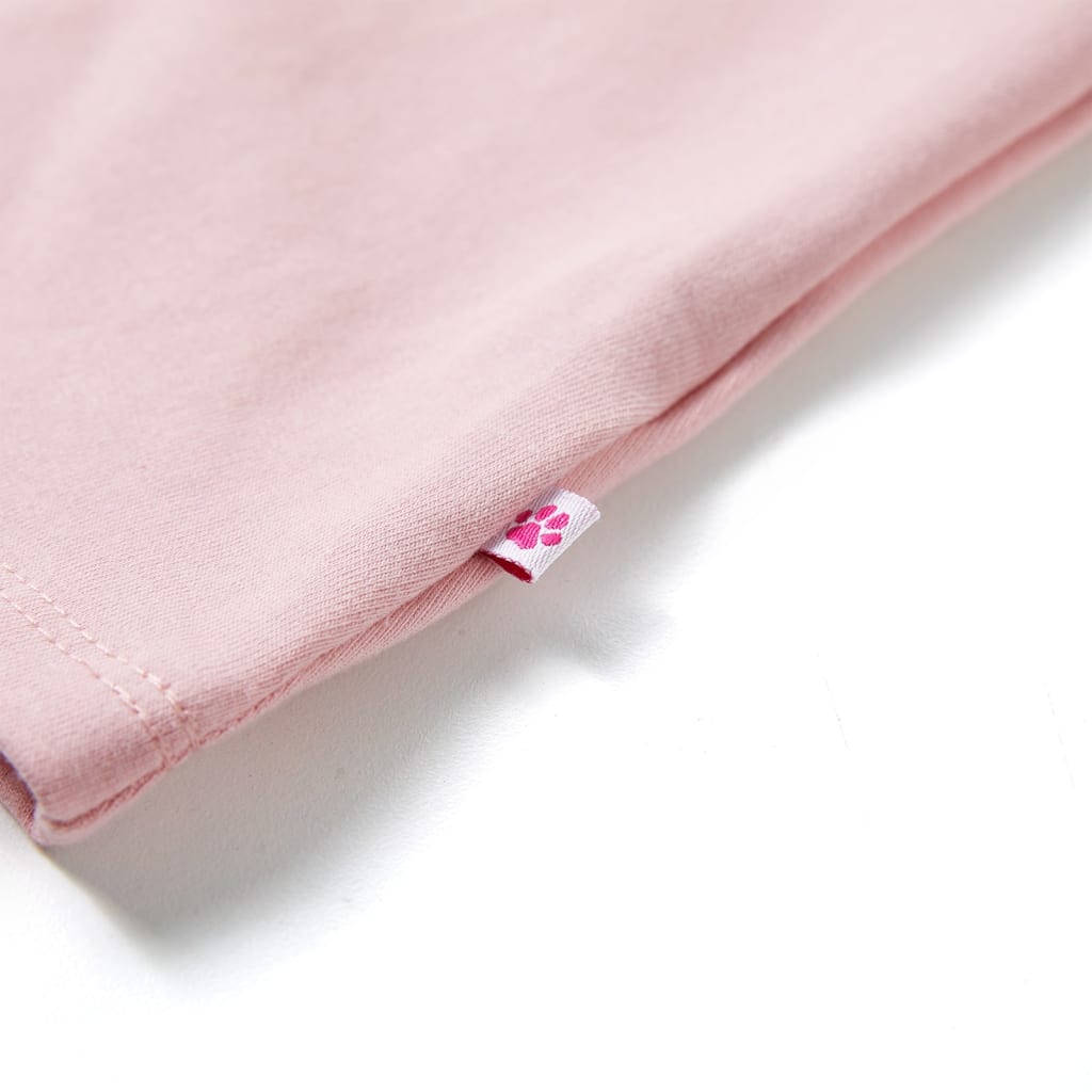 vidaXL Barnklänning med dragsko ljus rosa 104