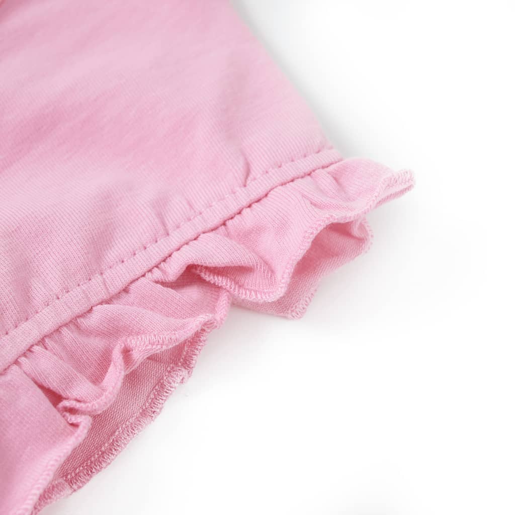 vidaXL T-shirt med korta ärmar för barn ljus rosa 116