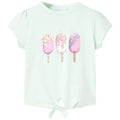 vidaXL Kids'T-shirt Ecru 140 Mint 140