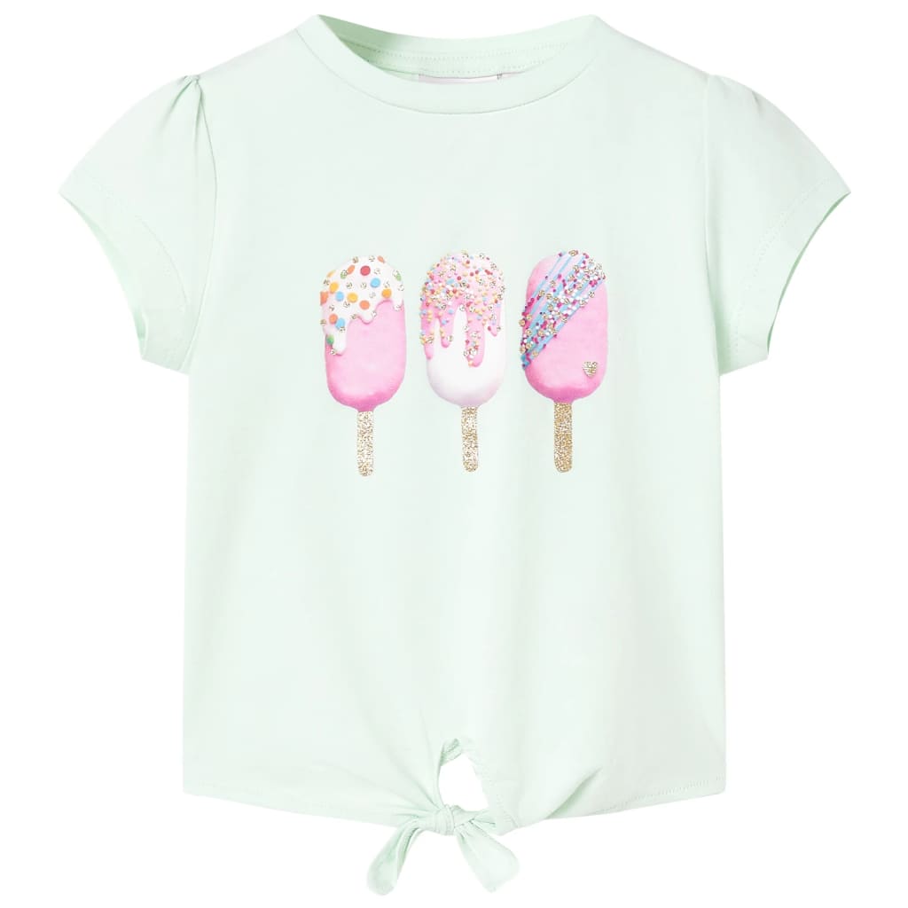 vidaXL Kids'T-shirt Ecru 140 Mint 140