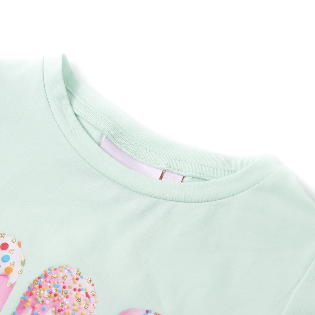 vidaXL Kids'T-shirt Ecru 140 Mint 140