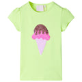 vidaXL Kids'T-shirt Neon Yellow 140 Yellow 116