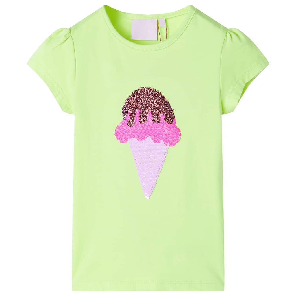vidaXL Kids'T-shirt Neon Yellow 140 Yellow 116