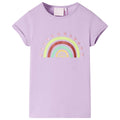 vidaXL T-shirt för barn ljus lila 104