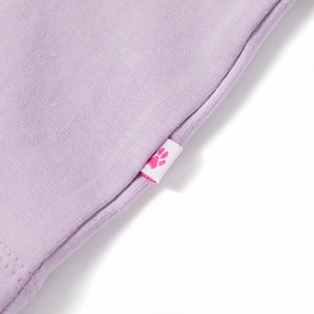 vidaXL T-shirt för barn ljus lila 104