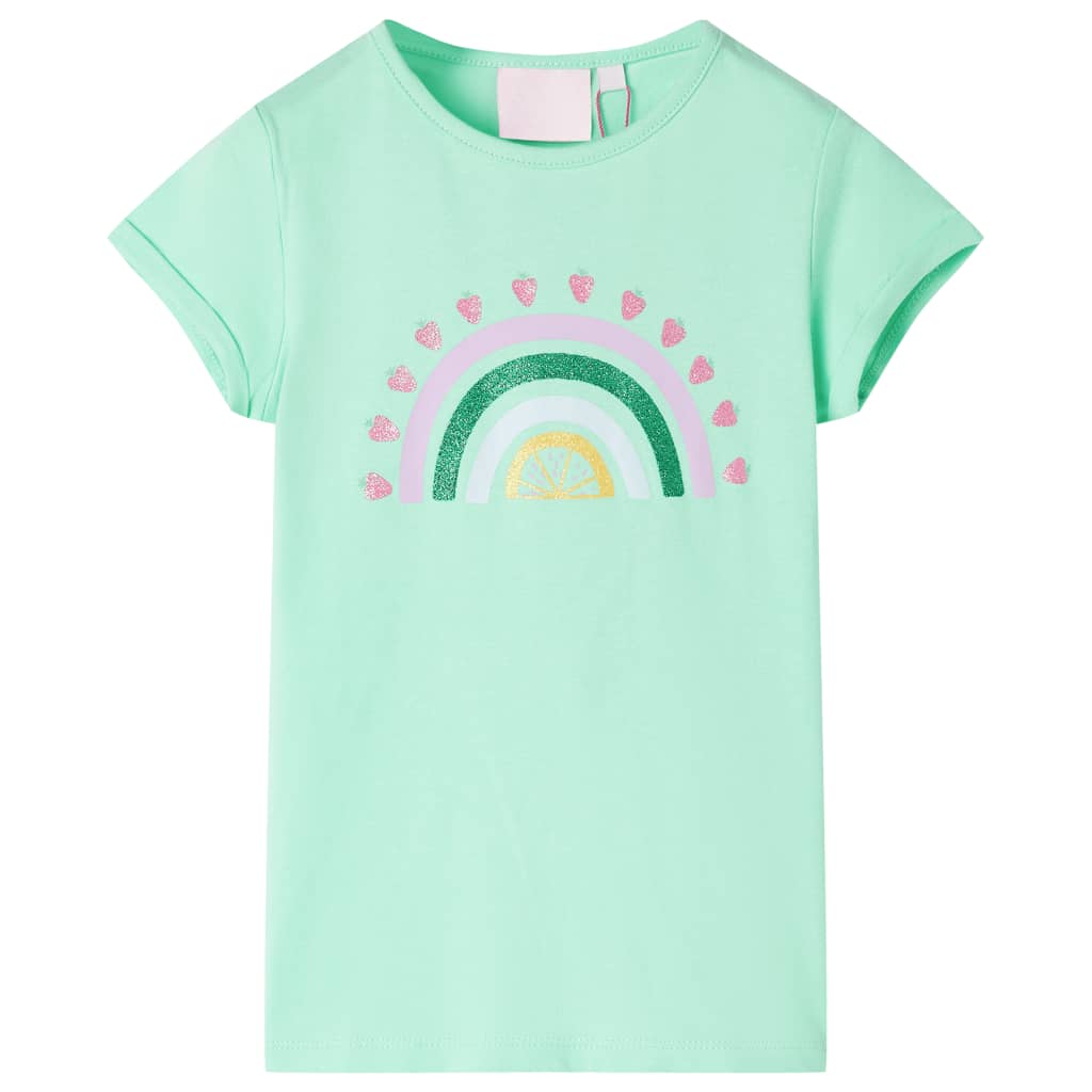 vidaXL Kids'T-shirt Lilac 140 Green 92