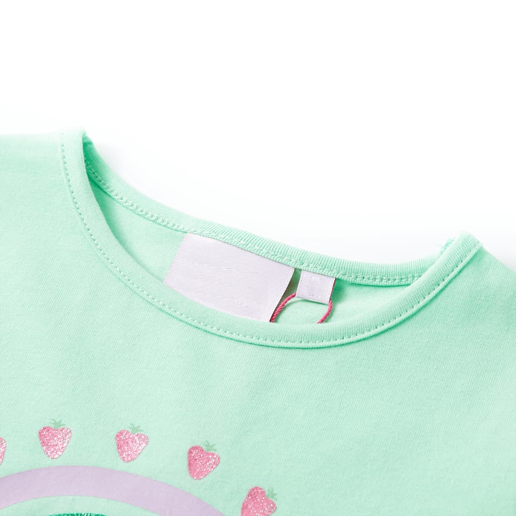 vidaXL Kids'T-shirt Lilac 140 Green 92
