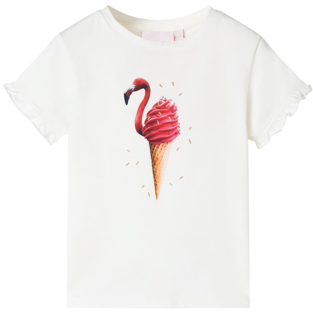 vidaXL T-shirt för barn ecru 104