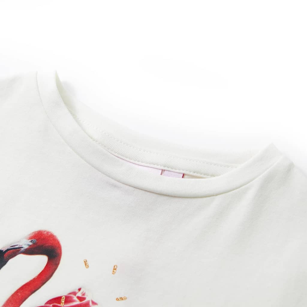 vidaXL T-shirt för barn ecru 104