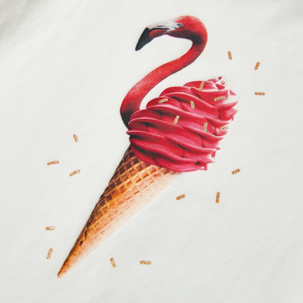 vidaXL T-shirt för barn ecru 104