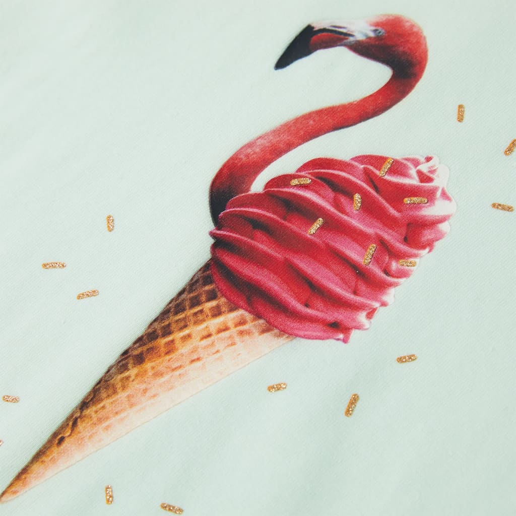 vidaXL T-shirt för barn ljus mintgrön 128