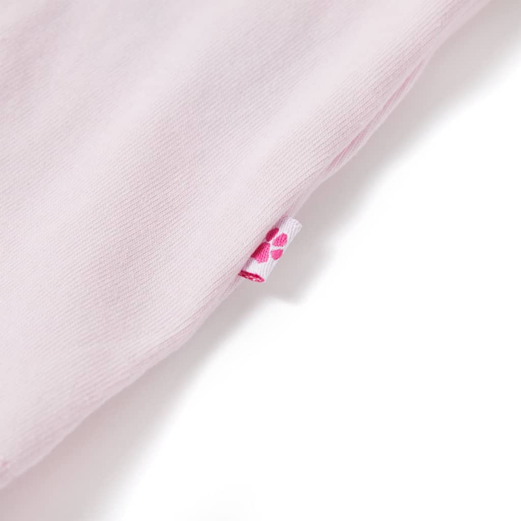 T-shirt med formade ärmar för barn mjuk rosa 116