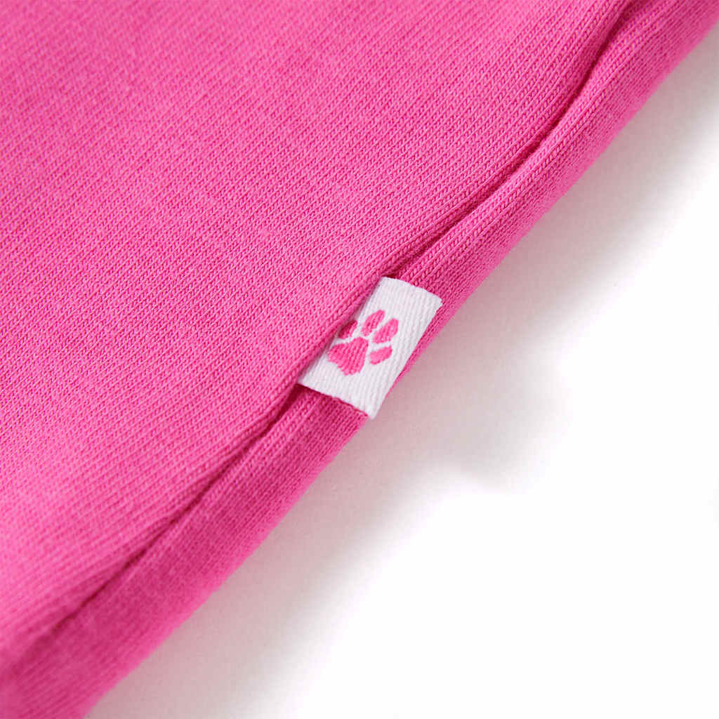 vidaXL T-shirt med formade ärmar för barn mörkrosa 104