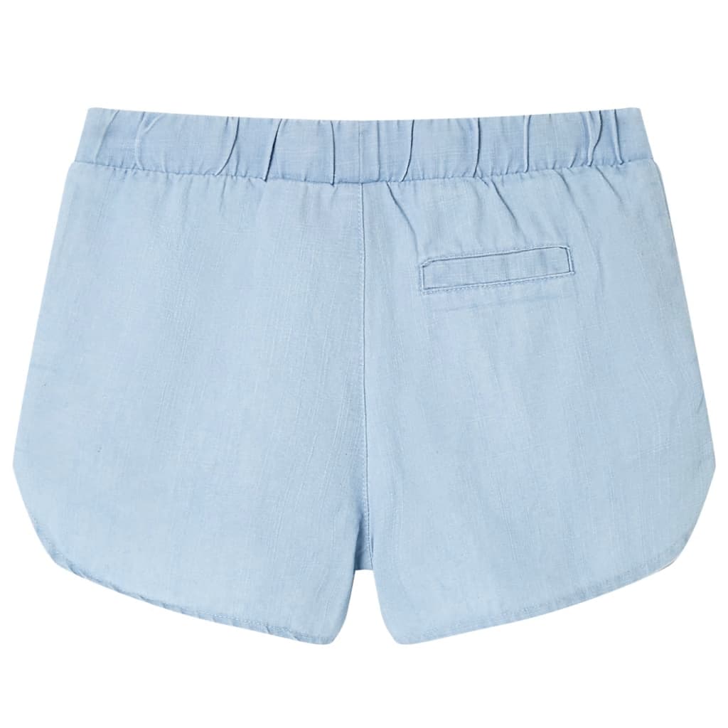 vidaXL Kids'Shorts Denim Blue 140 Light Blue 128