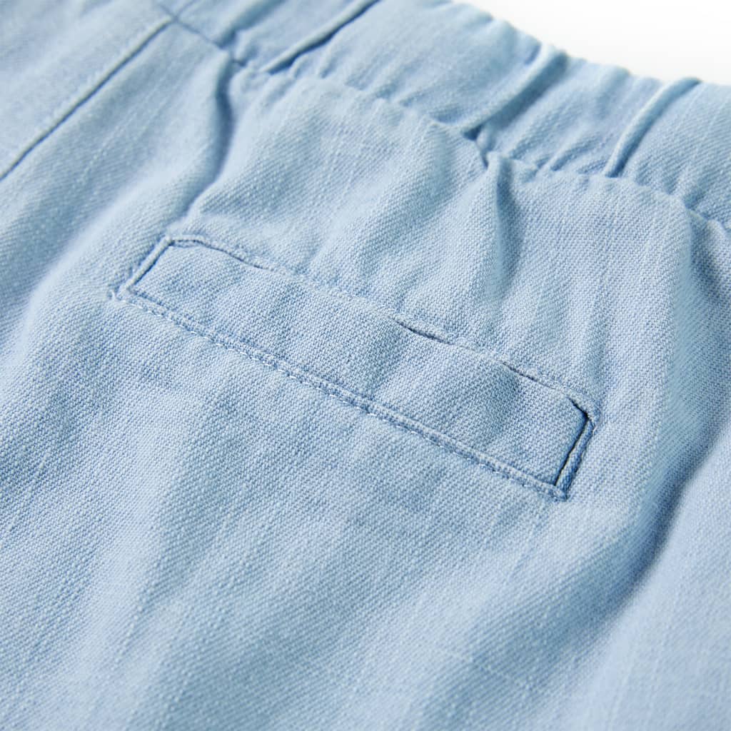 vidaXL Kids'Shorts Denim Blue 140 Light Blue 128