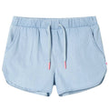 vidaXL Kids'Shorts Denim Blue 140 Light Blue 140