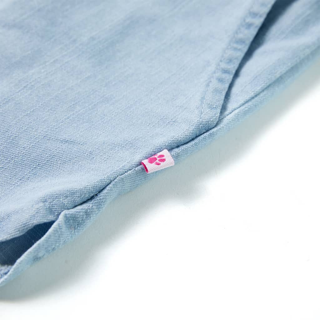 vidaXL Kids'Shorts Denim Blue 140 Light Blue 140