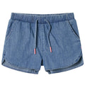 vidaXL Kids'Shorts Denim Blue 140 Blue 116
