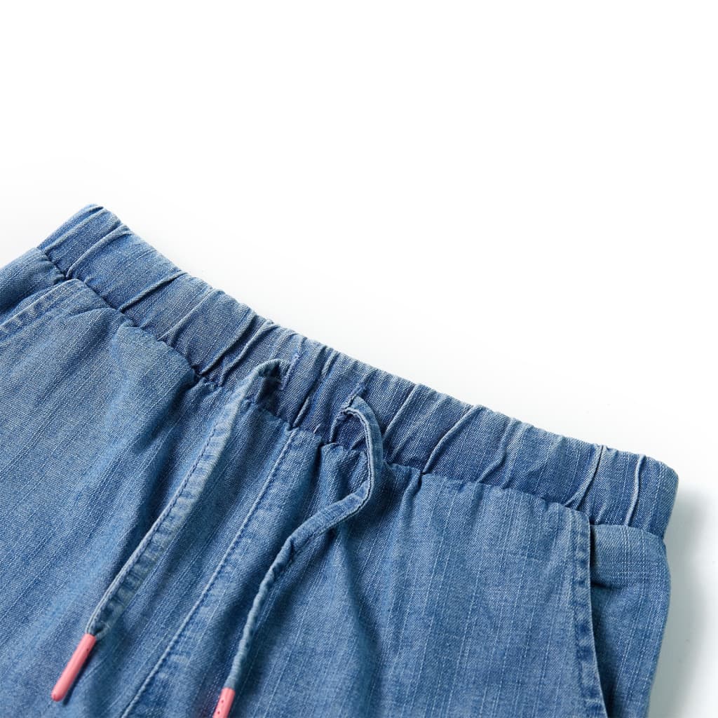 vidaXL Kids'Shorts Denim Blue 140 Blue 116