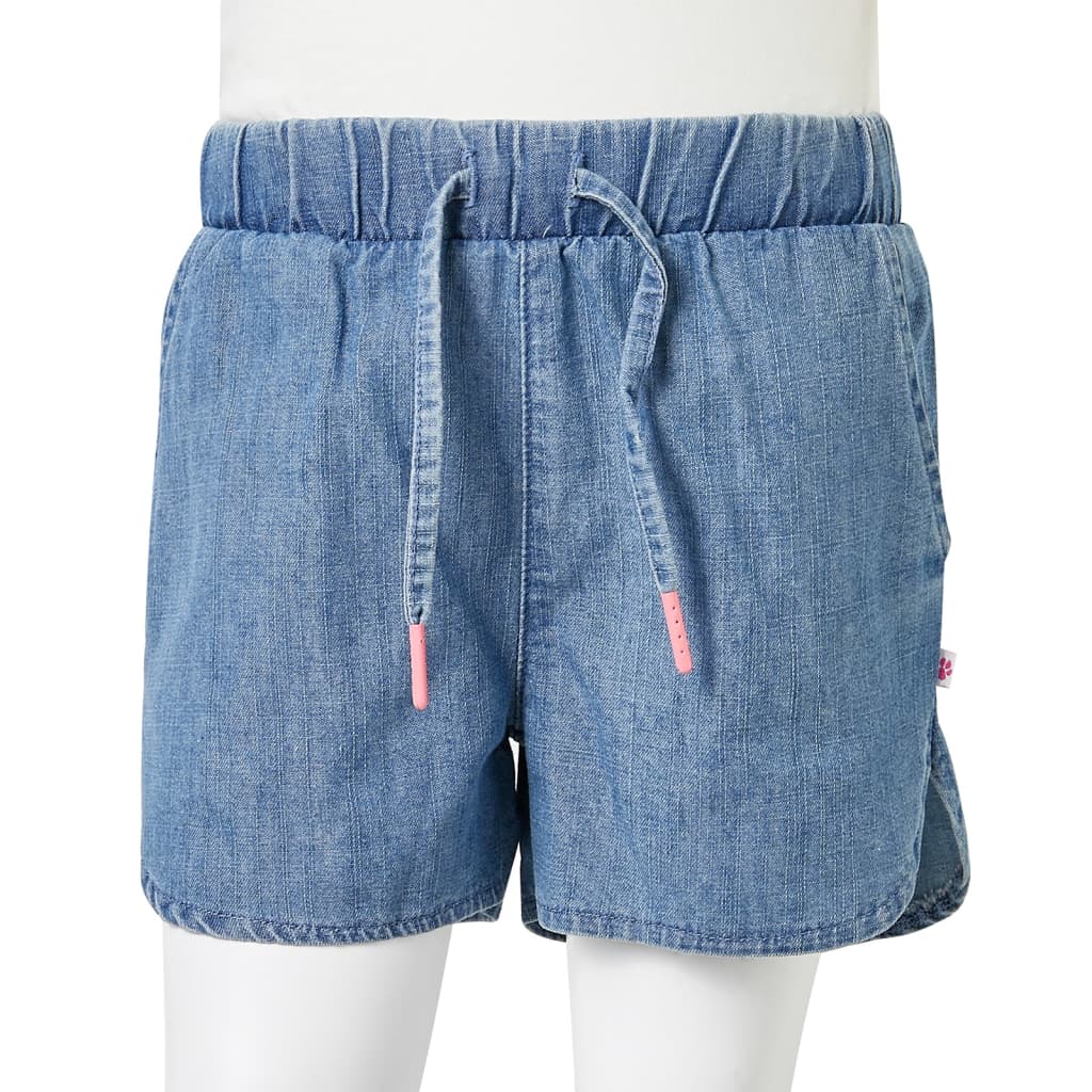 vidaXL Kids'Shorts Denim Blue 140 Blue 116