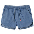 vidaXL Kids'Shorts Denim Blue 140 Blue 128