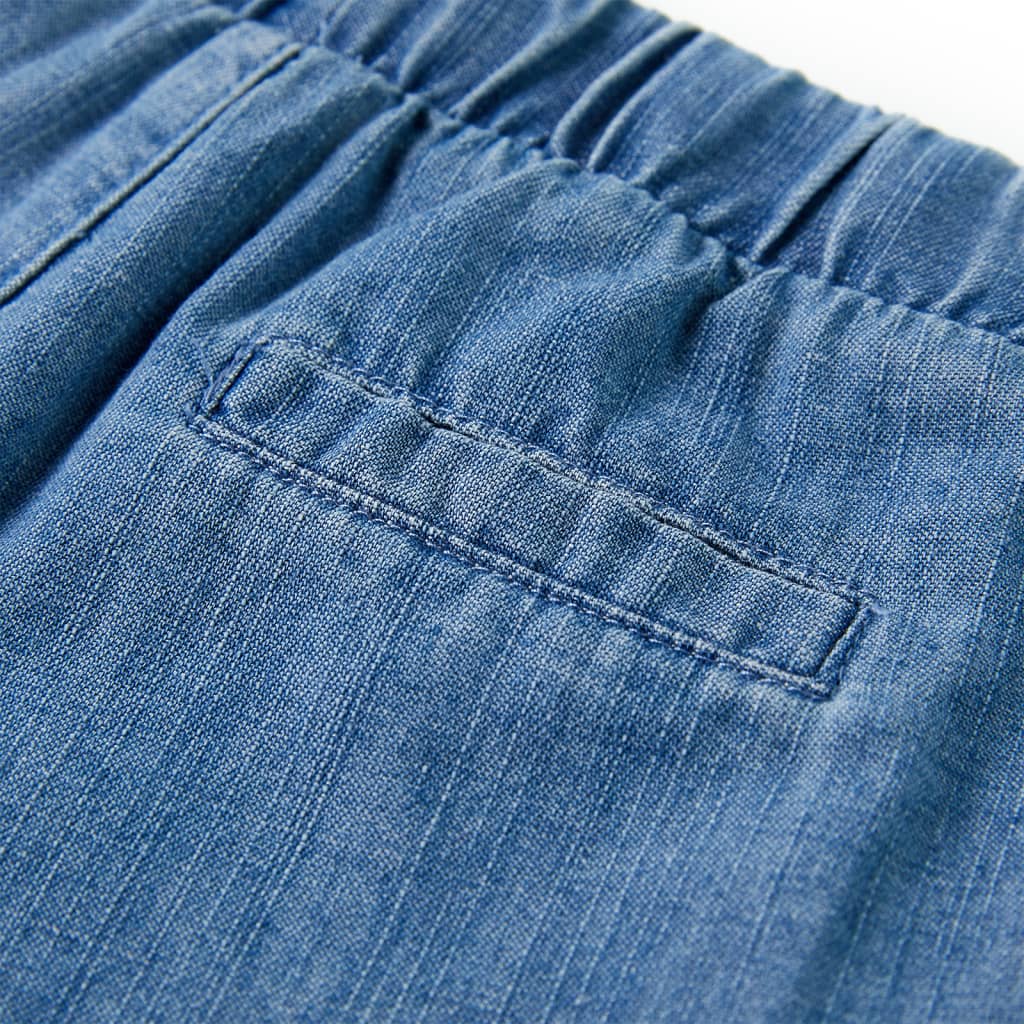 vidaXL Kids'Shorts Denim Blue 140 Blue 128