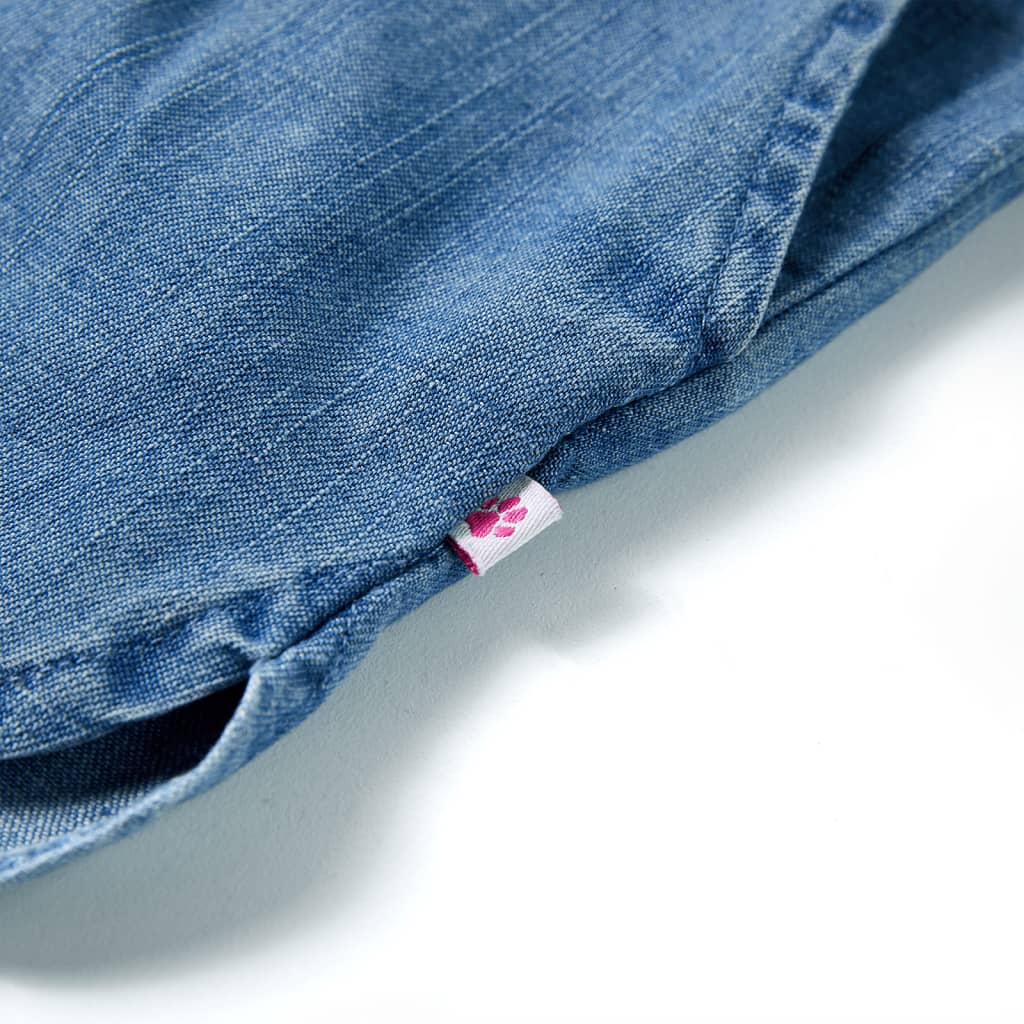 vidaXL Kids'Shorts Denim Blue 140 Blue 128