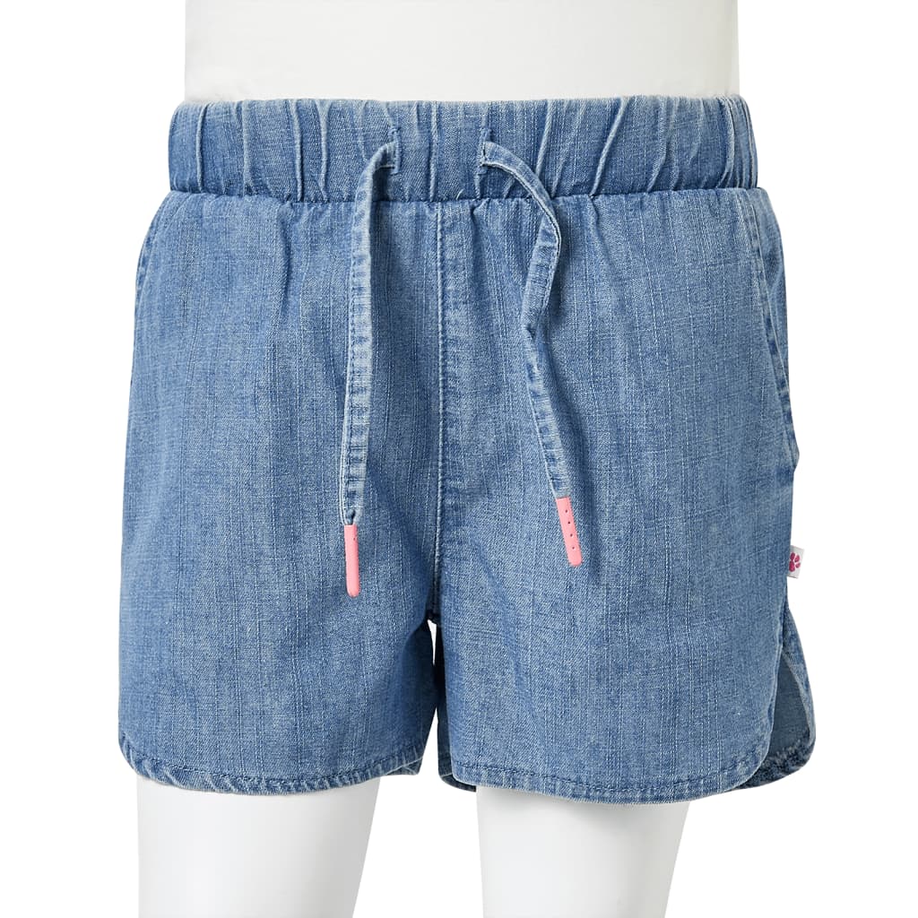 vidaXL Kids'Shorts Denim Blue 140 Blue 128