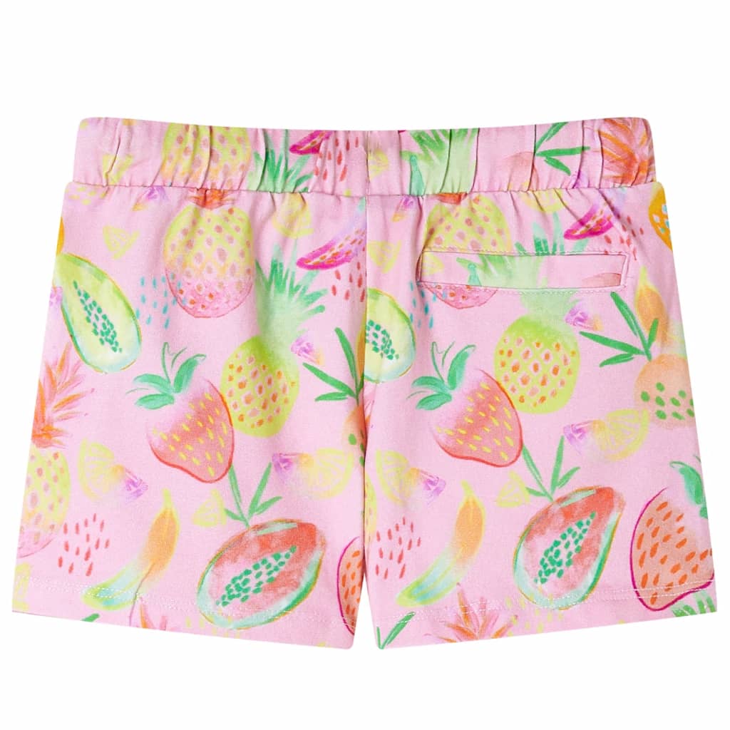 vidaXL Barnshorts med snöre mild rosa 116