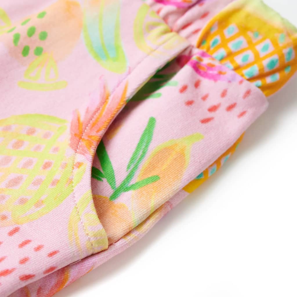 vidaXL Barnshorts med snöre mild rosa 116