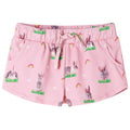 vidaXL Shorts för barn med snöre ljusrosa 128