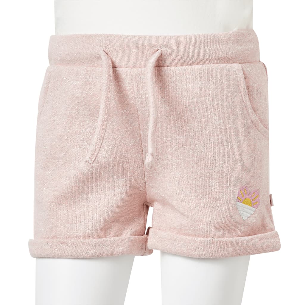 vidaXL Barnshorts med snöre blandad ljusrosa 116