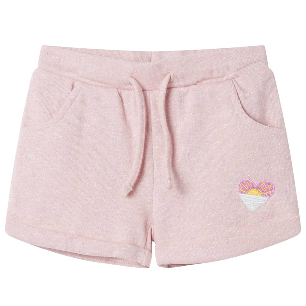 vidaXL Barnshorts med snöre blandad ljusrosa 128