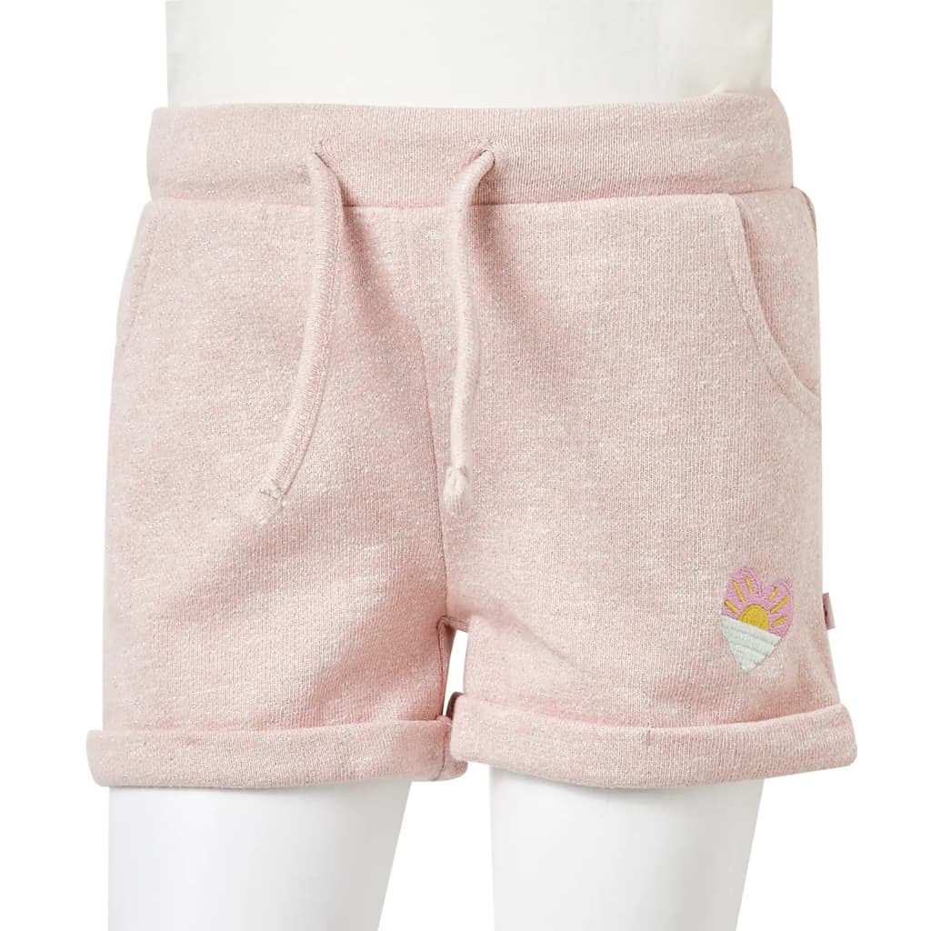 vidaXL Barnshorts med snöre blandad ljusrosa 128