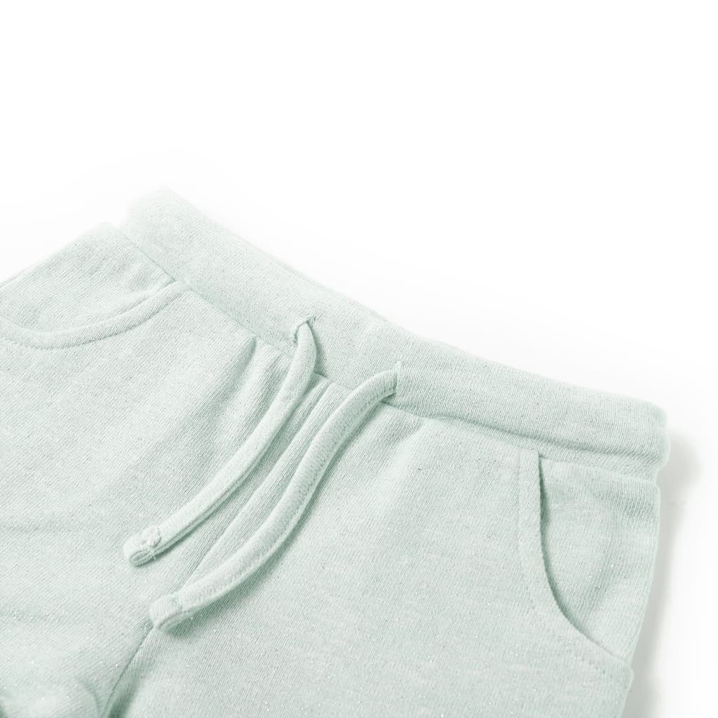 vidaXL Barnshorts med snöre blandad ljus mintgrön 116
