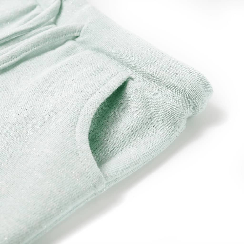 vidaXL Barnshorts med snöre blandad ljus mintgrön 140