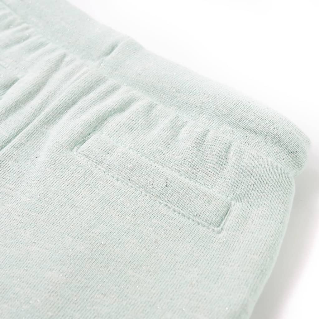 vidaXL Barnshorts med snöre blandad ljus mintgrön 140