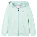 vidaXL Barnhoodie med dragkedja ljus mintgrön 92