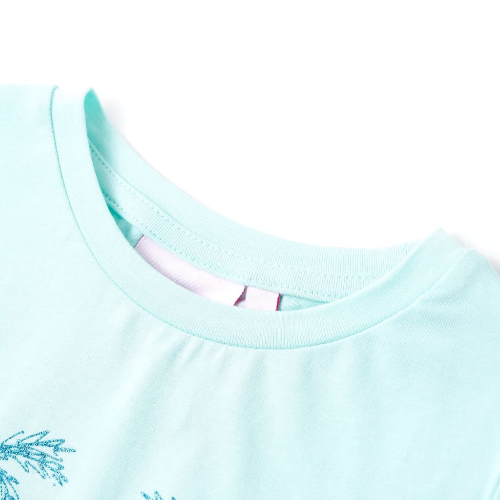 vidaXL Kids'T-shirt Peach 140 Aquamarine 140
