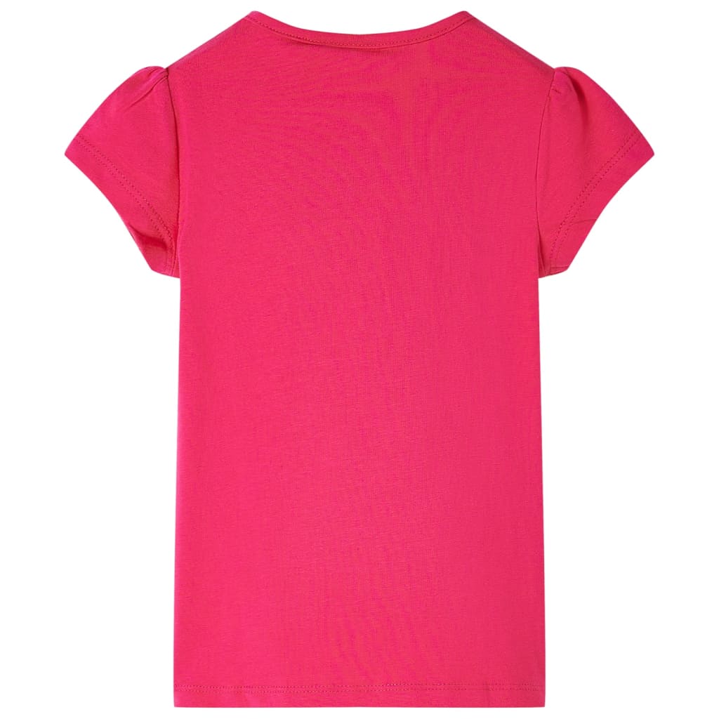 vidaXL T-shirt för barn stark rosa 116