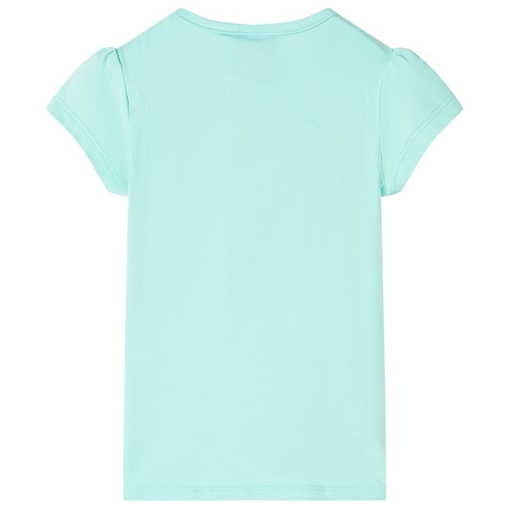 vidaXL T-shirt för barn ljus mintgrön 128