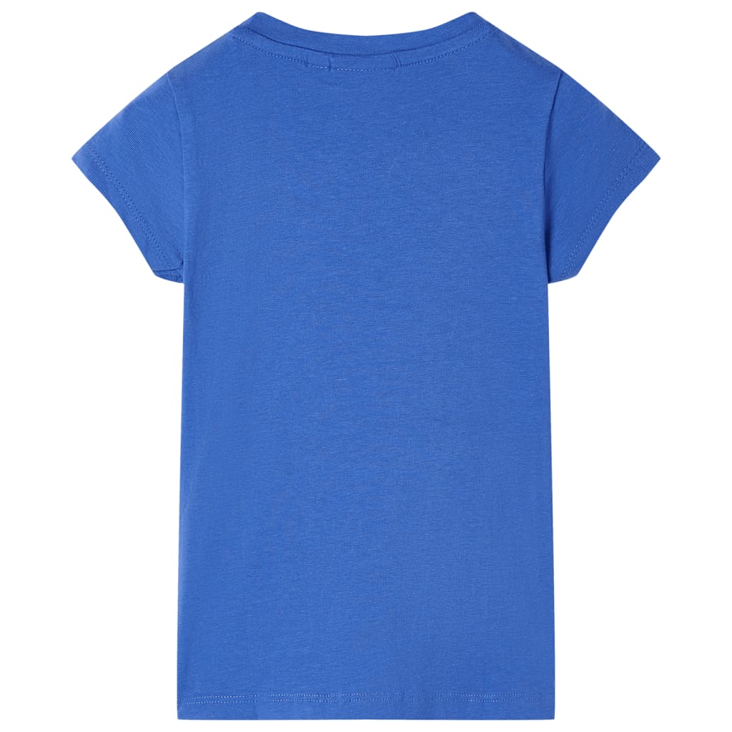 vidaXL T-shirt för barn koboltblå 104