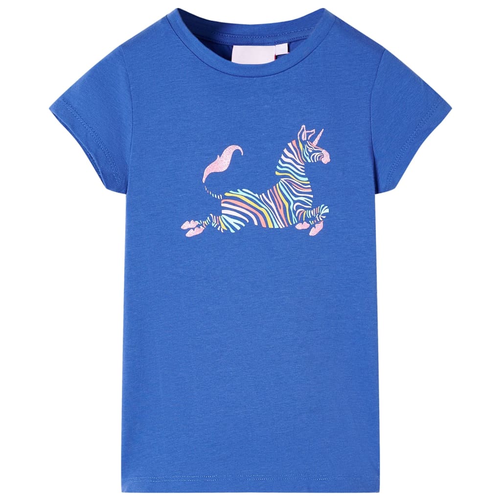 vidaXL T-shirt för barn koboltblå 116