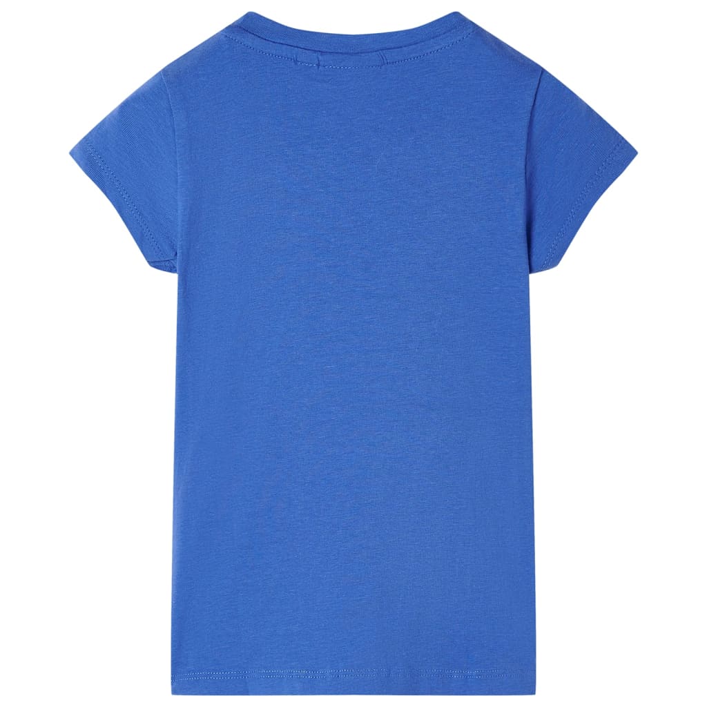 vidaXL T-shirt för barn koboltblå 128